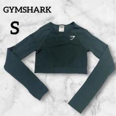 GYMSHARK ダークグリーン クロップドトップ S ジムウェア トレーニング