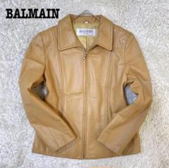 BALMAIN バルマン　レザー ジャケット 　キャメル　　ファー 　2way 1002100914330-1.jpg