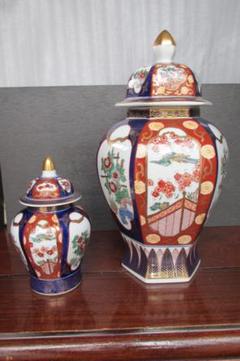 秀峰 沈降壺 沈香壷 有田焼 手描き