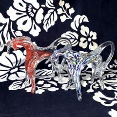 Murano Glass ムラーノガラス ベネチア 馬 胸像 置物 レア Murano Glass 鳥のオブジェ ヴェネチアンガラス ムラーノガラス
