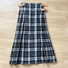 美品 オニールオブダブリン リネンスカート グリーン系 GB10