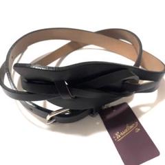 新品　Borsalino　日本製　レディース　レザーベルト　ブラックのサムネイル