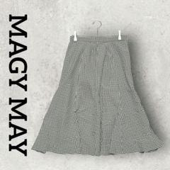 MAGY MAY 千鳥柄マーメイドスカート ミモレ丈スカート (15) ブラック