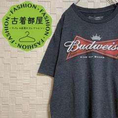 バドワイザー オフィシャルTシャツ 企業 M チャコールグレー ビッグプリント