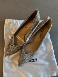 STACCATO シルバービジュー ポインテッドトゥヒール 23.5cm