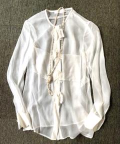 定価約15万新品タグ付きChloe クロエロゴシルクシャツサイズ36