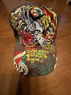 エドハーディ　キャップ　スワロフスキー Vintage 90s Y2K ED HARDY Embroidered Swarovski Trucker Cap
