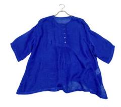nest robe リネン　ボタンギャザー　チュニックブラウス nest robe リネン ボタンギャザー チュニックブラウス - メルカリ
