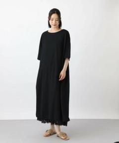 スタジオクリップnaturalbyclip 鹿の子BIGワンピース黒ブラック新品