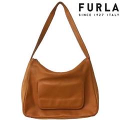 【FURLAレザーワンショルダーバッグ】フルラ 男女兼用 オレンジ系