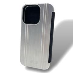 ゼロハリバートン アルミニウム iPhone15pro フリップ 手帳 ケース