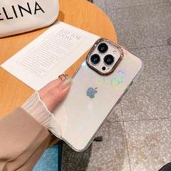 iphone13ケース　幸せ クローバー　クリア