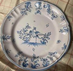 美品】刻印あり フランス アンティーク ムスティエ 花リム24cm