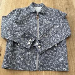 VAN JAC 葉柄ジップアップジャケット グレー系