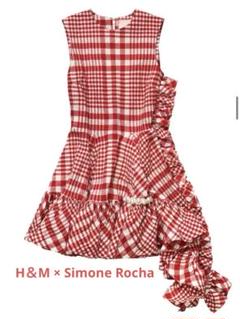 Simone rocha ワンピース 赤黒チェック160