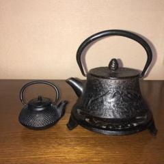 値下げ 南部鉄 台座付 丸勇 岩鐵 急須