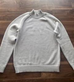 【美品】ザノーネ☆キョート　貝ボタン　ハイネック　アイボリー　厚手ニット 美品】ザノーネ☆キョート貝ボタンハイネックアイボリー厚手ニット