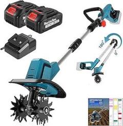 耕運機 家庭用 充電式 (耕幅25.5cm/耕深22cm)2個バッテリーのサムネイル
