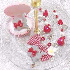 ♡Lovely Cat Ribbonネックレス&リング♡ ハンドメイド