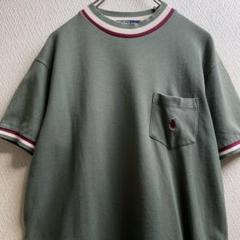 古着 ラルフローレン リンガー 鹿の子 Tシャツ 半袖