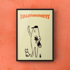 ★A4フレーム付き★オリジナル アートポスター TOGETHERNESS
