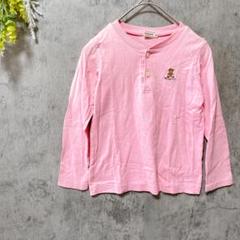 ミキハウス　子供服　１２０　トレーナー　長袖Tシャツ　クマ刺繍　女の子　可愛い