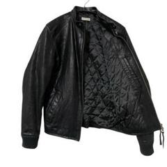 極美品／ナノユニバース レザージャケット キルティング ブルゾン ブラック XL 中古・古着通販】Schott (ショット) nano・universe (ナノ