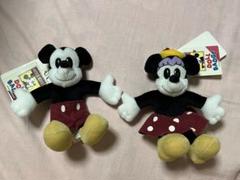 ディズニー　ミッキー　ミニー　ぬいぐるみバッヂ　ぬいぐるみバッジ