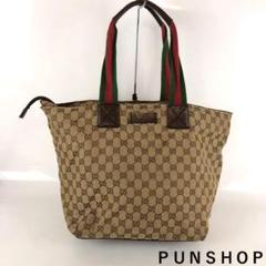 GUCCI グッチ GGキャンバス シェリーライン ハンドバッグ レディース