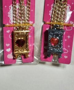 セボンスター　ネックレス　２個セット　ゴールド×赤　水色×ピンク