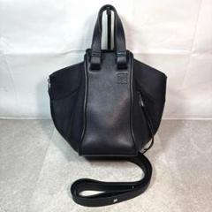 LOEWE ロエベ レザー ハンモック スモール ハンド/ショルダーバッグ　黒