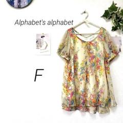 9033-2 Alphabet's alphabet 花柄フリルチュニック F