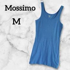 Mossimo 【M】青 タンクトップ 夏 ブルー コットン95%