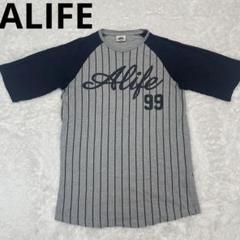 【処分価格】 alife エーライフ　ベースボールシャツ ストライプ　Mサイズ