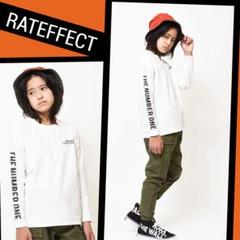 ●ラットエフェクト 袖ロゴ 長袖Tシャツ オフホワイト 130cmのサムネイル