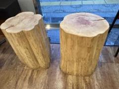 【最終値下げ】木製スツール 2個セット ナチュラルウッド