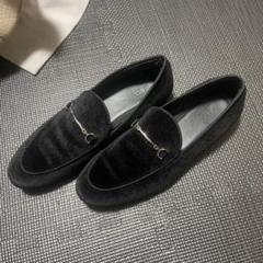 ZARA 黒 ベロア ローファー ベルベット 美品