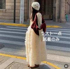 【早い者勝ち】big volume tulle skirt. bibiy 新品 big volume tulle skirt.ivory bibiy - メルカリ