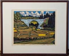 真作保証】櫻井幸雄「陽光」パステル画 直筆サイン 真筆 額装 絵画