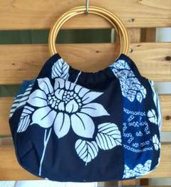 ハンドメイド♪　着物リメイク　浴衣　パッチワークぷっくりバッグ