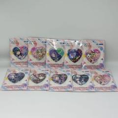 ③【ラブライブ！×オンゲキ】キラキラハート型缶バッジ 全9種コンプセット Link！Like！ラブライブ！×オンゲキ キラキラハート型缶バッジ