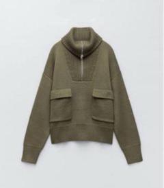 ZARA ベージュ ジップアップニット Sサイズ ZARA クロップド ダメージニット セーター Sサイズ｜Yahoo