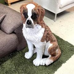 最新エルメス イタリア製】セントバーナード 置き物 オブジェ 等身大 陶器 犬 彫刻・オブジェ