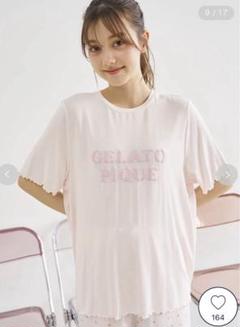 最終値下げ❣️gelato pique ハート刺繍サテン半袖シャツ&ショートパンツ LE SSERAFIM】サテンシャツ＆ショートパンツセット(シャツ