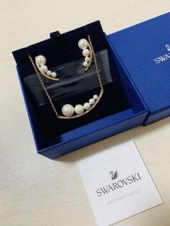 【美品】SWAROVSKI スワロフスキー Fundamental ピアス スワロフスキーSwarovski Fundamentalパールネックレス&ピアス