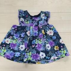 【一度のみ着用】ANNA SUI mini レトロフルーツ柄 ロンパース 80㌢ 一度のみ着用】ANNA SUI mini レトロフルーツ柄 ロンパース 80㌢