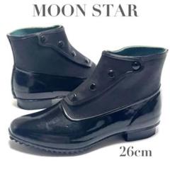 MOON STAR ムーンスター レインブーツ 靴 ボタン ブラック メンズ