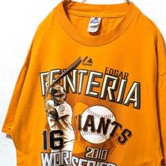 アルスタイルアパレルMLBジャイアンツ#16デカロゴ TシャツオレンジL古着