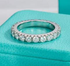 お得セット キラキラ✨モアサナイト フルエタニティリング 3mm幅 ケース付き アクセサリー