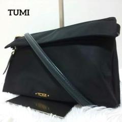 TUMI トゥミ ショルダーバッグ ナイロン 3層 2way ゴールド金具 黒